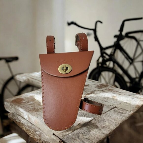 Leather Bicycle Frame Bag - Joystar - Handmade - NWOT - Picture 1 of 10